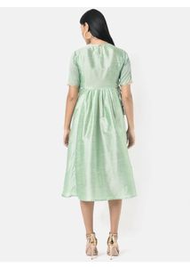 SAAKI BRAND New Green Flared Dress