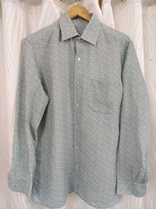 Louis Philippe Printed Linen Shirt
