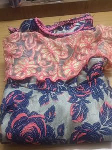 Floral Print Girls' Party Dress