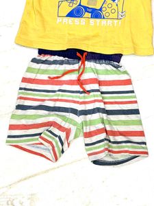 kids tshirt and shorts set