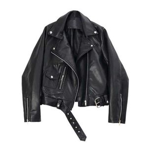 Stylish Black Faux Leather Biker Jacket