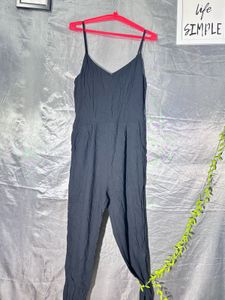 Chic Black Spaghetti Strap Jumpsuit