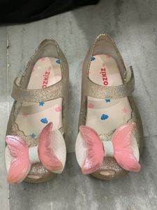 Sparkly Glitter Bow Jelly Shoes