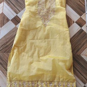 Yellow Embroidered Kurta