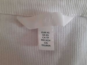 White Ribbed H&amp;M Crop Top