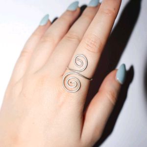 Swirl Spiral Ring - Handmade