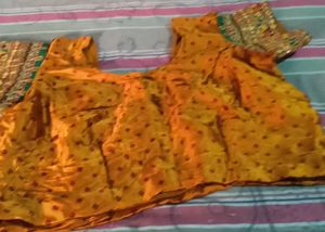 Elegant Yellow Embroidered Saree