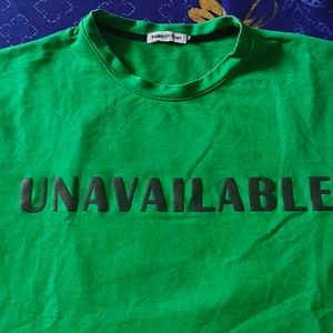 Unique Green "Unavailable" Graphic Tee