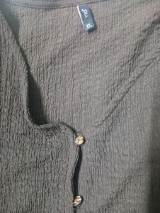 Brown Textured Button-Up Cardigan