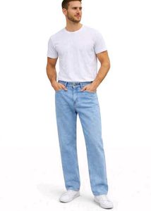 Premium Men’s Light Wash Relaxed Fit Jeans