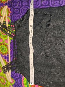 Black Lace Crop Tank Top