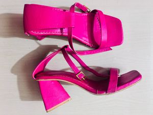 Pink Square Toe Heels