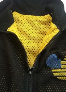 Black Track Jacket with Yellow Stripes