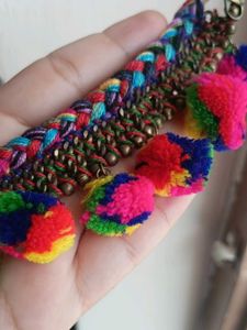 Boho Multicolor Pom bracelet