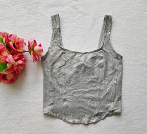 H&amp;M : Sparkling Silver Sequin Cami Top