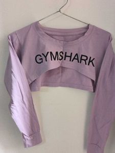 Gymshark Lavender Long Sleeve Crop Top
