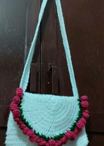 Charming Crochet Crossbody Bag