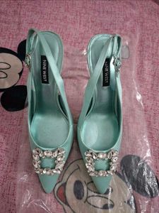 Sparkling Mint Slingback Heels