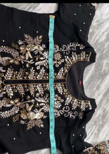 Stunning Black Embroidered Kurta