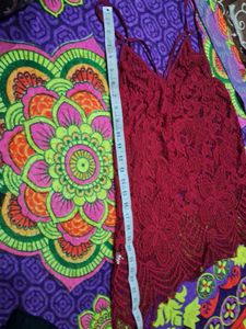 Burgundy Lace Slip Dress