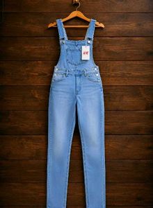 New Light Wash Denim Overalls