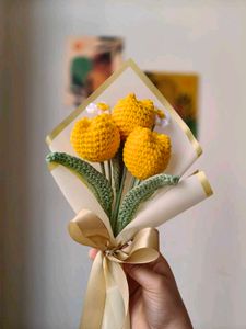 Handmade Crochet Tulip Bouquet