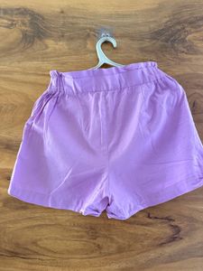 Light Purple Paperbag Shorts