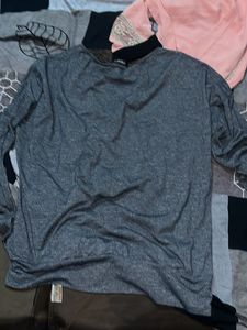 Cozy Grey Long Sleeve Top