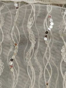 Elegant White Sequined Dupatta
