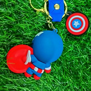 ✅ Imported 3D Captain America Keychain 🔥