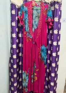 Vibrant Floral Print Robe