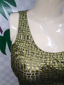 (1100)Vintage Textured Crop Top