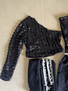 Indo Western black  Lehenga
