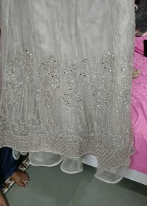 Stunning Grey Embellished Kurta Set