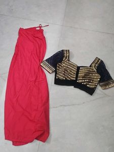 Saree with blouse(34) petticot