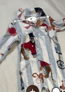 Cute Circus Print Baby Jumpsuit