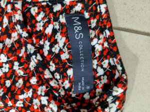 Chic Red Floral Print Dress