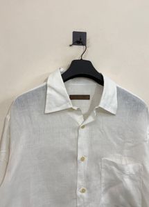 Men's White Linen Shirt