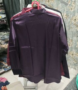 Purple Satin Shirt