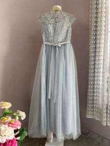 Elegant Lace &amp; Tulle Maxi Dress