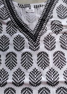 🖤🤍Black and White Printed Kurta