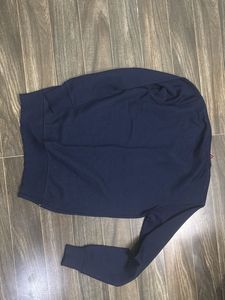 Navy Blue Long Sleeve Top