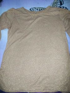 Sparkly Gold Long Sleeve Top