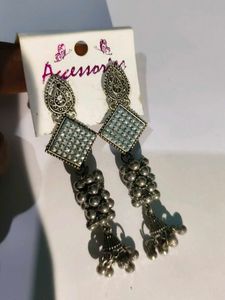 Silver Jhumka Earrings