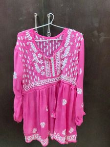 Pink Embroidered Top