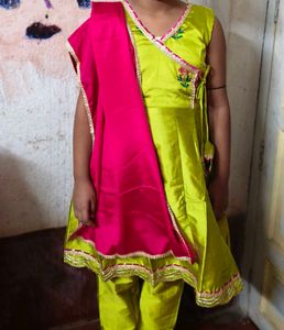 Vibrant Kurta Set with Dupatta