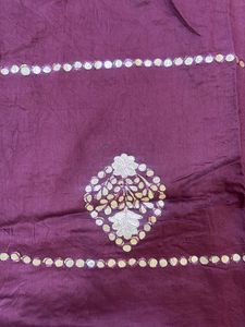 Elegant Plum Saree with Embellishments