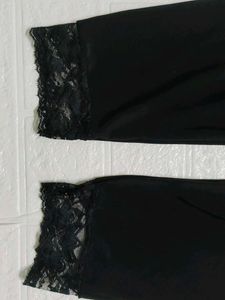 Black Relaxed skin Fit Pants