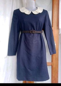 Chic Navy Peter Pan Collar Dress