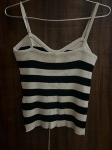 Striped Ribbed Knit Camisole Top
